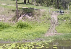 The rest of the soil headed for the dam