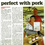This month’s Wingham Farmers’ Market feature producers are Les Mulder and Annette Owen-Mulder of The Edible Forest. Les and Annette have a 140 acre property at Wherrol Flat which they manage sustainably using principles from permaculture and others such as holistic management. This year for the first time, savvy locals will be enjoying Les and Annette’s ham on Christmas day, as their pork products have been a new enterprise in 2016. Their free range, pasture raised pork stands out for both flavour and texture. The meat is darker and moister and has great intramuscular fat layers. What this means is that you can slow cook it without it drying out. It doesn’t even look like shop bought pork. They do a range of cuts, including Christmas ham and everyone’s favourite, bacon. Les and Annette believe that the difference is raising them as ethically as they possibly can, for their whole life. ”They have sun, trees, wallows, grass, covering, plenty of food - everything they need to be a pig” says Annette. The pigs are fed on whey from Comboyne Culture cheese; veggie scraps from their garden, Granty’s and Town Head; and pig nuts from the produce store. Les and Annette also go the extra mile to ensure the pigs have no stress. This includes driving them themselves to Frederickton abattoir in a trailer loaded with pig food. They chose this abattoir because handling of the pigs there is the most humane they’ve seen. They have a Wessex saddleback boar, “as placid as all get out”; and four breeding sows. There is Brunhilda, a Berkshire x large white; Esmerelda and Bludwin, Wessex Saddleback x large white x Berkshire; and Ladybird, a Duroc. They allocate the pigs different areas. They move about every few months - once they’ve bred they need to stay put until the piglets have weaned, which is about three months. Any time from six months they are driven to the abattoir. Annette also has her preserves available including jams, pickles, chutney, relish; all made with chemical free local and home grown fruit and veg, “and love - the essential ingredient” adds Annette. They are the perfect accompaniment for the pork!
